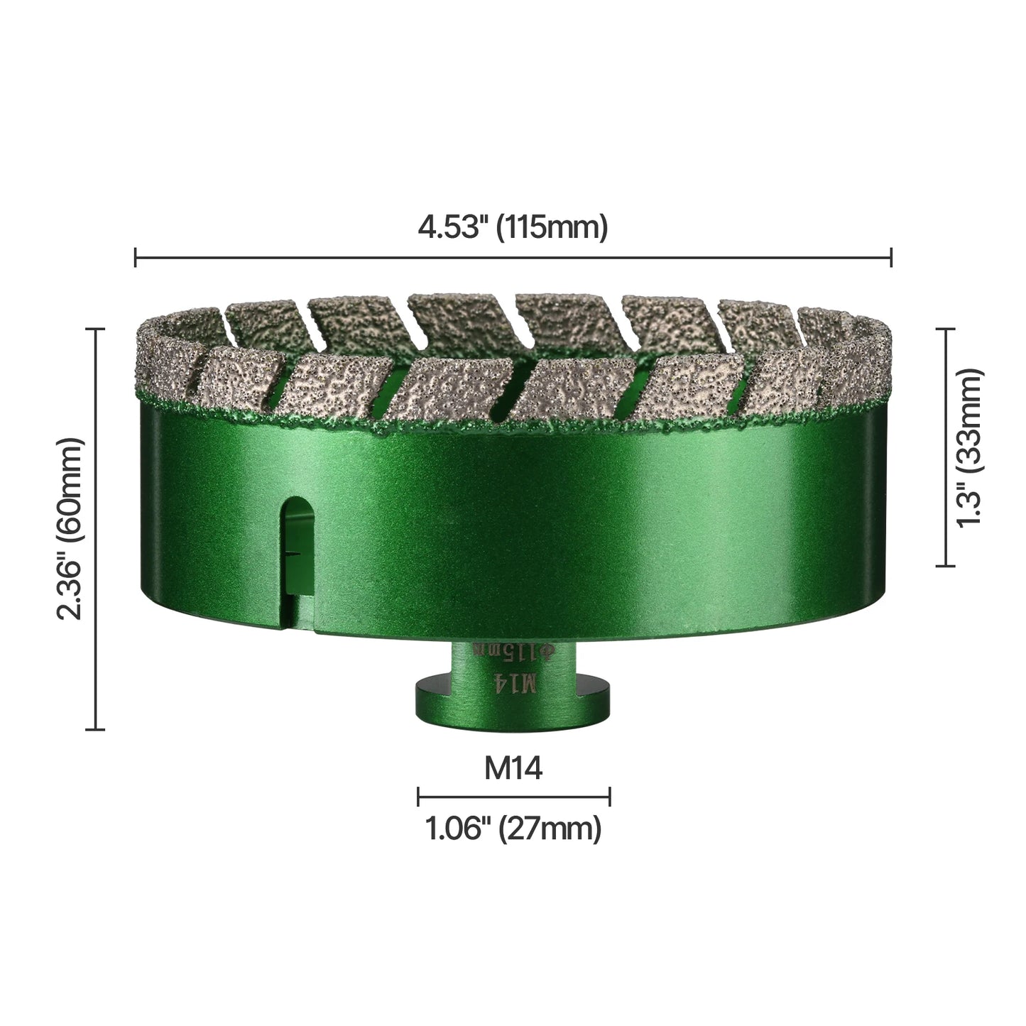 6–130 mm M14-Gewinde, trocken, vakuumgelöteter Marmor, Mauerwerk, Lochsäge, Öffner, Diamantbohrkrone für Keramikfliesen, Granit, Marmor