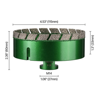 6–130 mm M14-Gewinde, trocken, vakuumgelöteter Marmor, Mauerwerk, Lochsäge, Öffner, Diamantbohrkrone für Keramikfliesen, Granit, Marmor