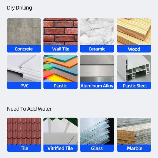 Kreuz-Sechskant-Fliesenbohrer für Glas, Beton, Keramikfliesen, Lochöffner, Tunstenkarbid, Hartmetall-Bits-Set, Werkzeuge, 3, 4, 5, 6, 8, 10, 12 mm