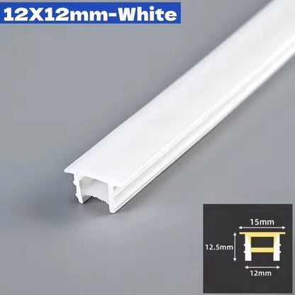 Black Flexible LED Neon Rope Lamp Silicone Tube Diffuser Recessed Channel For WS2811 WS2812B Waterproof Ribbon Neon Strip Lights