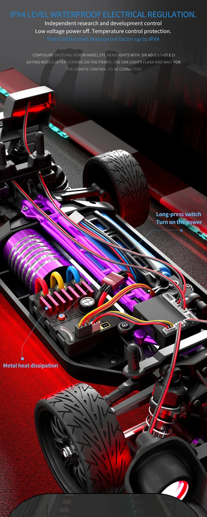 16307PRO 1:16 70KM/H Brushless Remote Control Car High Speed Drift Racing Car Four Wheel Drive Off Road Vehicle Boys Toy Gift.