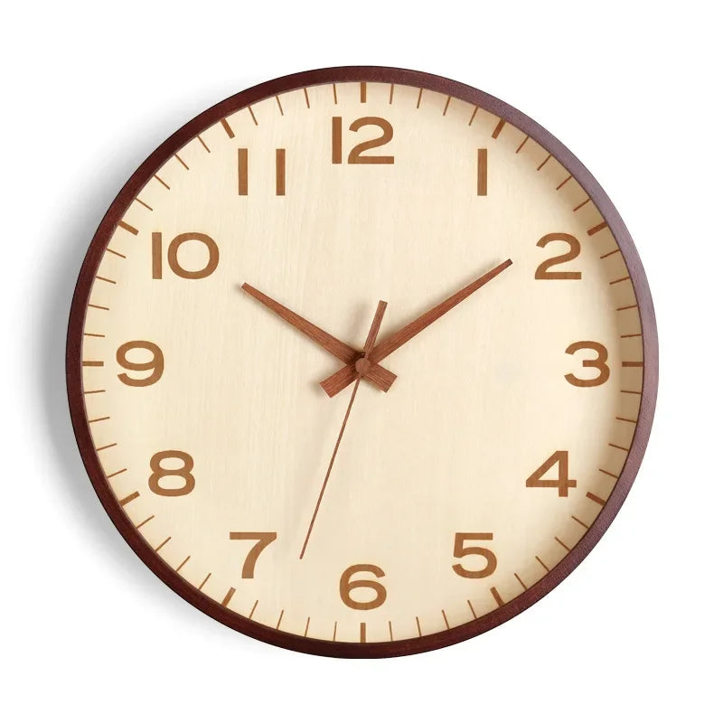 Wanduhr Wohnzimmer Zuhause Wandbehang Massivholz moderne einfache Uhr mittelalterliche Uhr Log Schlafzimmer Dekoration