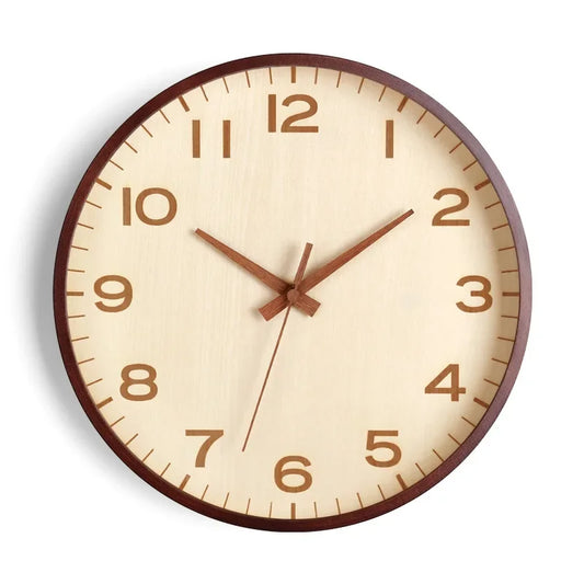 Wanduhr Wohnzimmer Zuhause Wandbehang Massivholz moderne einfache Uhr mittelalterliche Uhr Log Schlafzimmer Dekoration