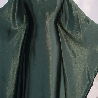 Batwing Satin Shimmer Abaya Damen Dubai Luxury Islam Muslim Kaftan Dress Women Kebaya Vestidos Djellaba Robe Femme Musulmane