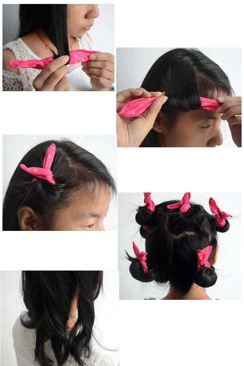 5pcs/set Heatless Hair Curlers No Heat Hair Rollers Soft Curls Women Sleeping Lazy Curling Rods Wave Formers Hair Styling Tools