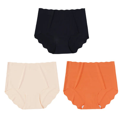 3Pcs/set Invisible Panties Women Seamless Briefs Female Underpants Ultra-thin Underwear High Rise Panties Solid Comfy Lingerie.