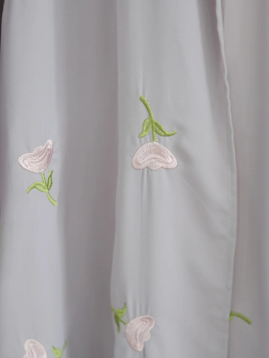 Women Middle East Arabic Dubai Abaya Luxury Rose embroidery Kimono Cardigan Long Dress Modest Robe Femme Islam Clothing Kebaya.