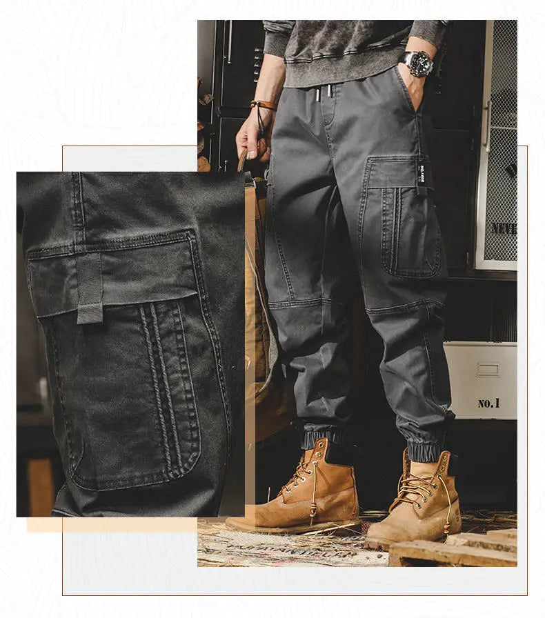 ARENS Techwear Cargo Pants Men Black Cargo Trousers Male Vintage Japanese Streetwear Hip Hop Pockets Casual Safari Style Loose.