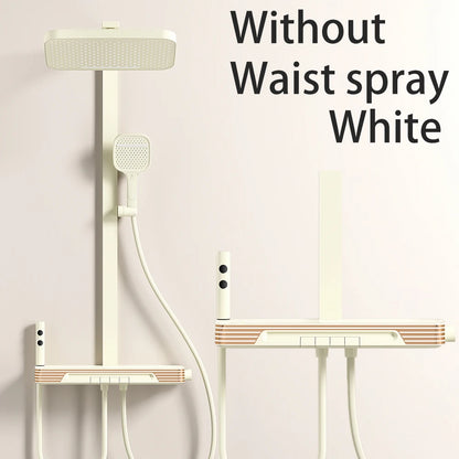 Bluetooth Music Digital Bathroom Shower System Ambient Lighting thermostatic Digital Bathroom Shower Set Faucets Accessories