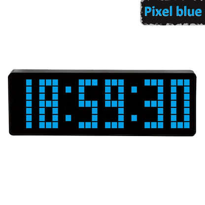 13 Zoll Pixel Digital Wanduhr Timer Positiv/Countdown/Stoppuhr Tischuhr mit Fernbedienung 12/24 Stunden LED Elektronische Uhren