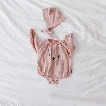 Neugeborenen Baby Body Mit Hut Langarm Bio-baumwolle Kleinkind Mädchen Jungen Kleidung Fotografie Kostüme Baby Mädchen Jungen Kleidung.