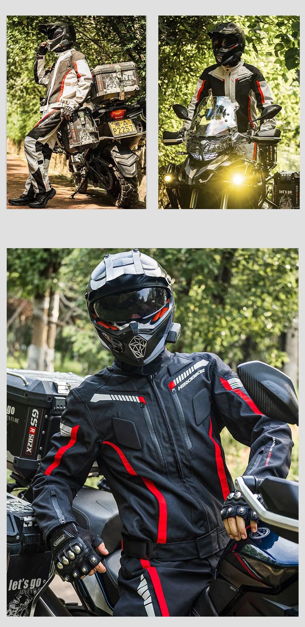 HEROBIKER Waterproof Motorcycle Jacket Man Racing Jacket Wearable Motorcycle Pants Moto Clothing With EVA Protection