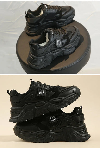Chunky Platform Sneakers for Women Autumn New Fashion Thick Sole Vulcanized Shoes Woman Casual Non Slip Breathable Sports Shoes