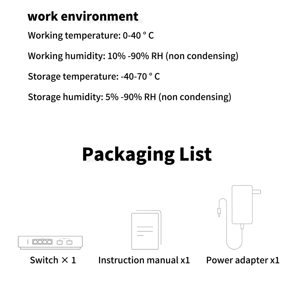 2025 NEW Xiaomi 10G Ethernet Switch 4×2.5G+2×10GMbps Mini Network Switches VLAN Ethernet Splitter Lan Router 6 Ports Hub Switch