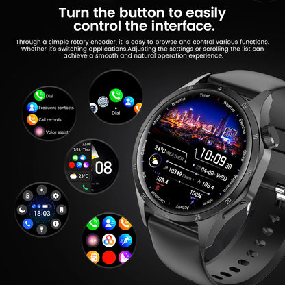 2025 New Men GPS Smart Watch 360 * 360 AMOLED Screen Bluetooth Call NFC Heart Rate Monitoring IP68 Waterproof SmartWatch for Men.