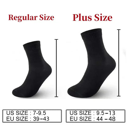 20Pcs/Lot Men's Pure Cotton Socks Plus Size Solid Color Casual Office Business Long Socks Breathable Soft Men's Socks EU39-48.