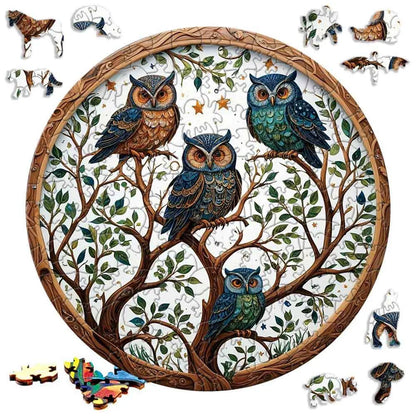 Deer in The Forest Wooden Puzzle Unique Shape Animal Puzzle Adult Relaxation Gift Exquisite Boxed Set with Decorative Artworks