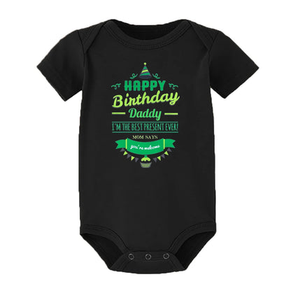 Alles Gute zum Geburtstag Papa Neugeborenes Baby Body Geschlechtsneutrale Babyartikel Säuglingskleidung Zwillinge Outfit Strampler Vater Geburtstagsgeschenk
