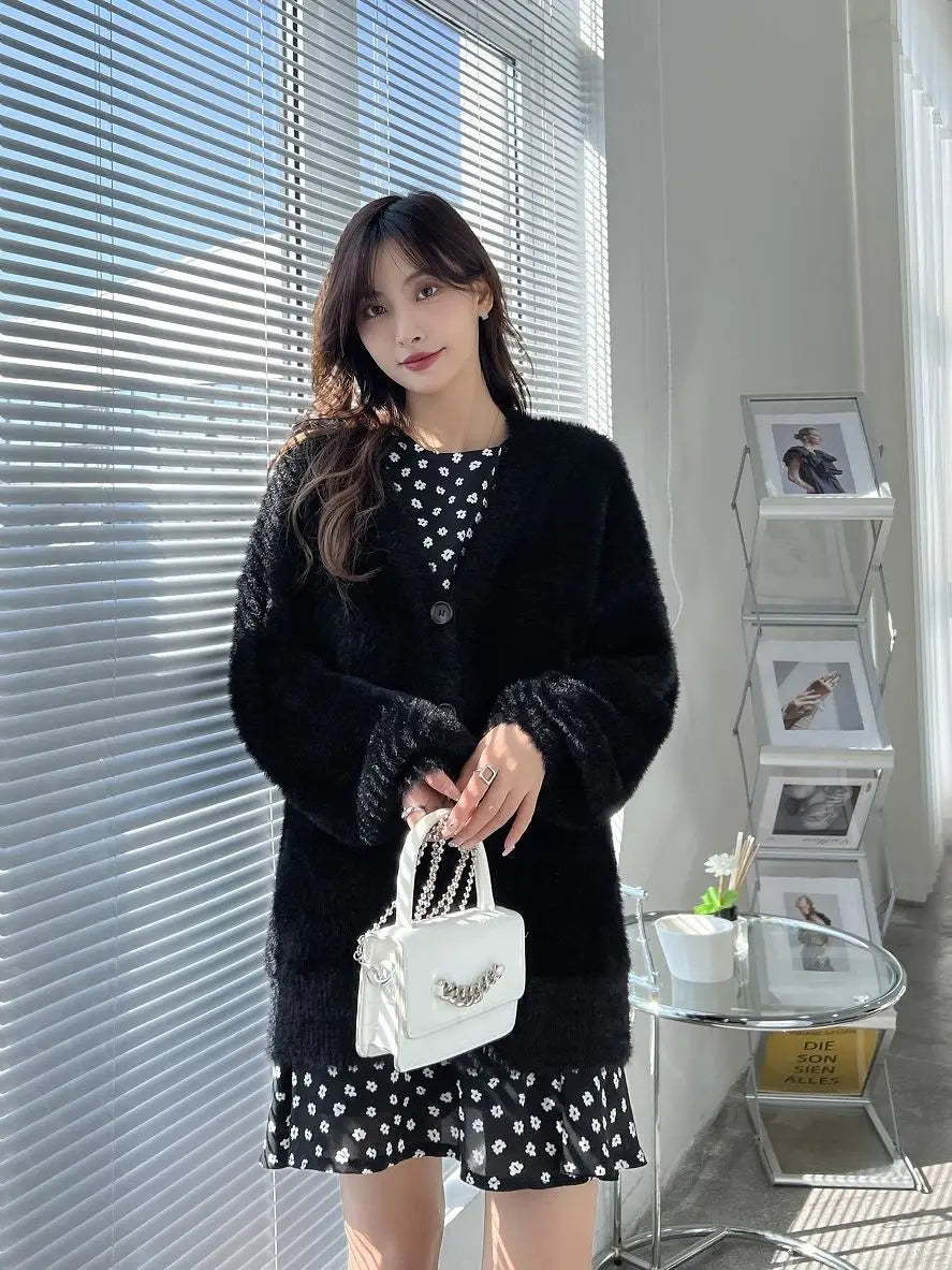 Winterkleidung für Damen, Strickjacke, koreanische Mode, Herbst 2022, modische Damenbekleidung, Neuankömmlinge, Vintage-Strickwaren, Langarm-Top