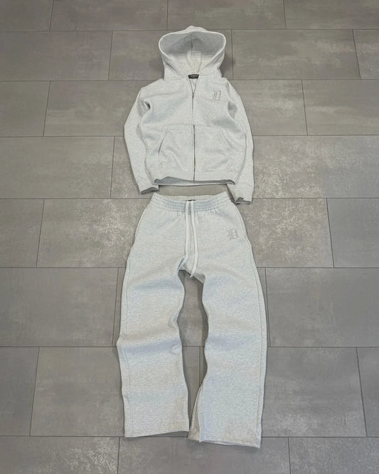 New embroidered retro pattern zipper hoodie Y2K men clothing Harajuku women clothing casual sweatpants couple suit tracksuit.