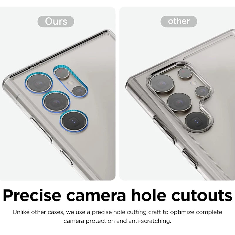 Ultra Thin Clear Silicone Soft TPU Case For Samsung Galaxy S25 Ultra S24 S23 S21 S20 FE S22 Ultra Plus Bumper Capa Cover Fundas.