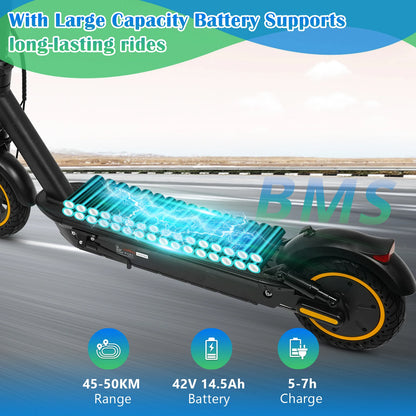 A1MAX Electric Scooter 500W Powerful Motor 35KM/H 45KM 42V14.5AH Battery 10Inch Pneumatic Tyres Smart Foldable EScooter.