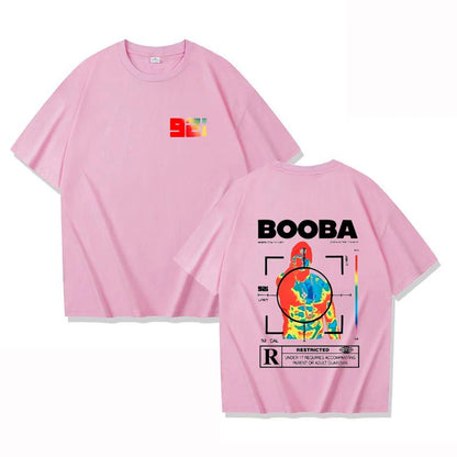 B2O T-shirts Men Fashion BOOBA Printed Short Sleeve T Shirt Women Casual Harajuku Streetwear Tee Tops.