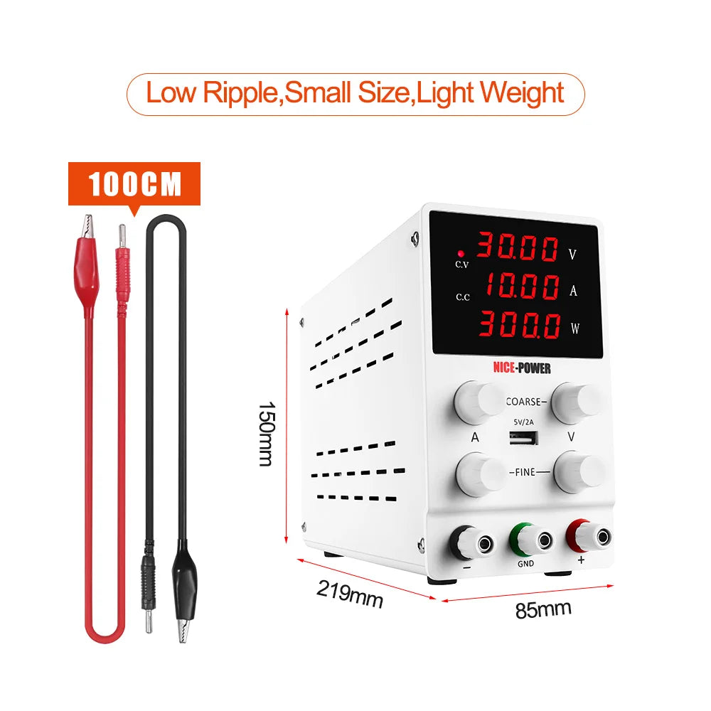 NICE-POWER DC Lab Power Supply 30V 60V 120V Adjustable Source For Phone Repair 24V 48V Switching Power Supply Battery Charging.