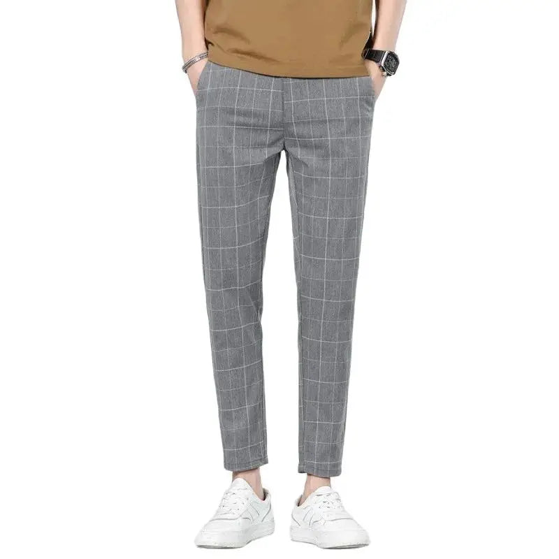 Neue karierte Mode Europa und die Vereinigten Staaten Stil Herrenhosen Business Casual Travel Slim Hosen bequem und vielseitig