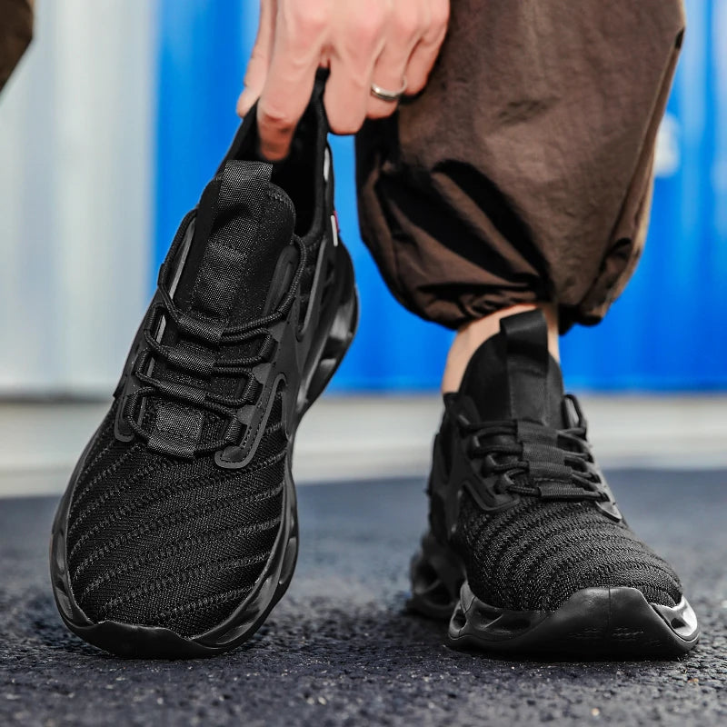 YRZL Sports Shoes Men Mesh Breathable Athletic Sneakers Lightweight Soft Sole Comfortable Walking Running Shoes for Men Non Slip.