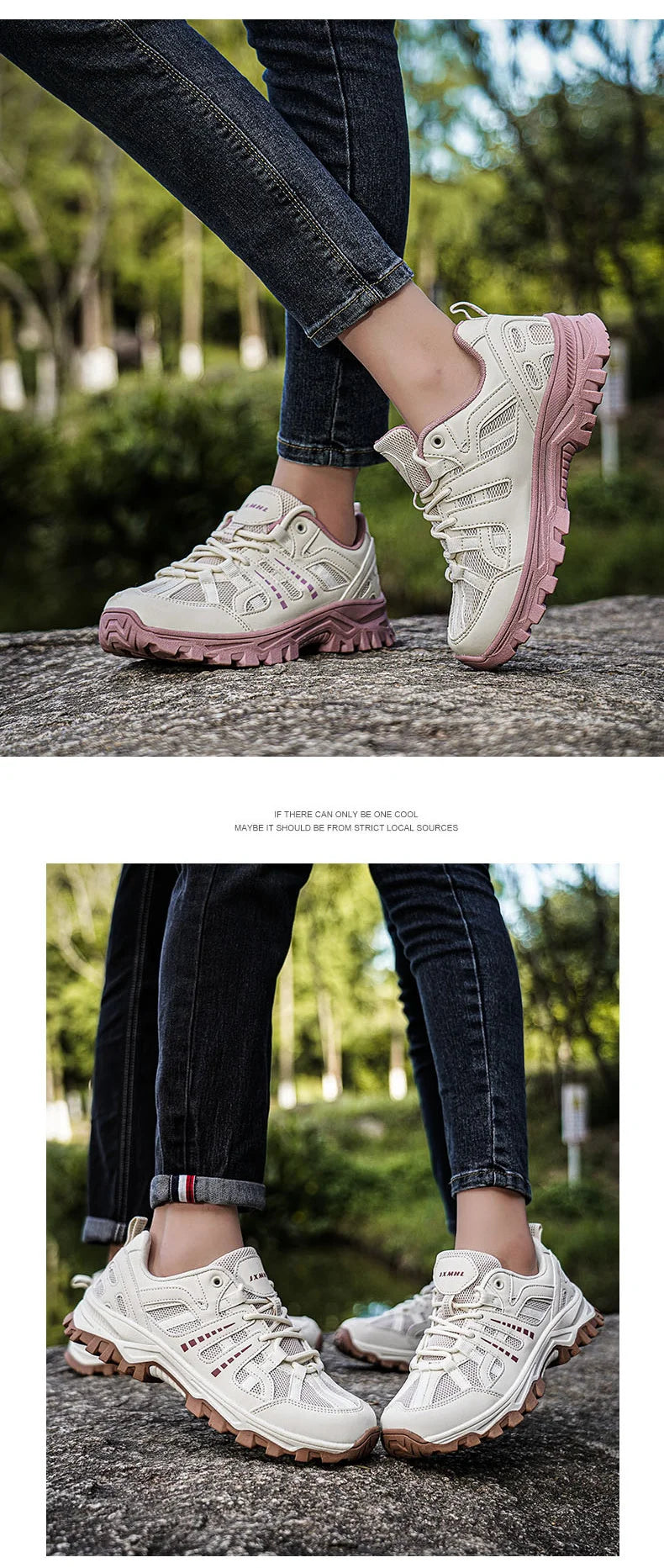 Men‘s Waterproof Hiking Shoes Outdoor Trainers Lace-up Climbing Shoes Women Trekking Sneakers Anti-slip  Tactical Sneaker.