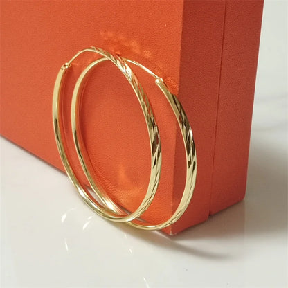 Senlissi - 925 Sterling Silver Hoop Earrings For Women 18K Gold Plated Jewelry Dazzling Women's Hoops Earrings Christmas Gifts