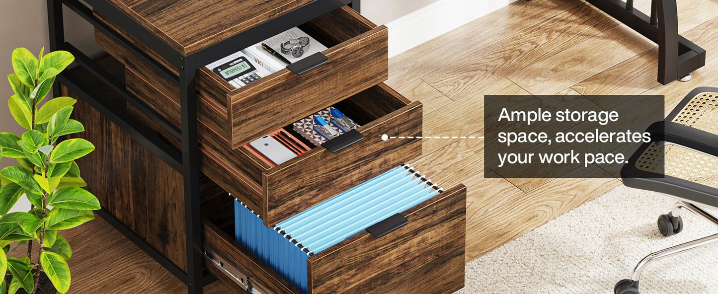 Tribe signs Computer tisch mit 3 Schubladen, 59-Zoll-PC-Schreibtisch mit reversiblen Schubladen, industrielle Arbeits schreibtisch arbeitsplatz