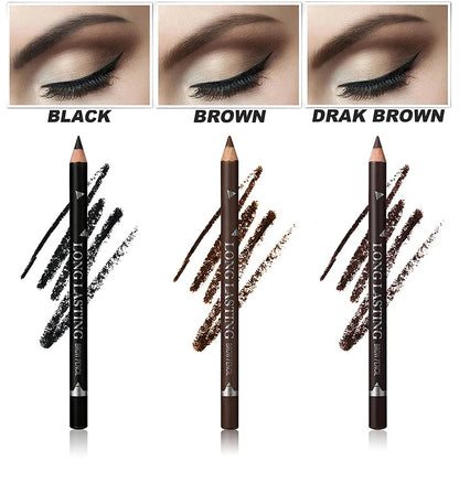 6/12Pcs Eye Brow Pencil Waterproof Professional Women Eye Makeup Pen Easy Color Natural Black Cosmetic Beauty Eyebrow Tool.