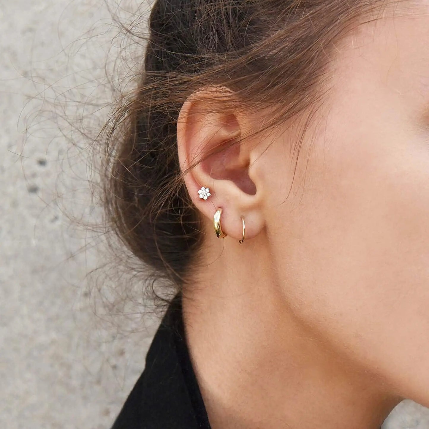 Shevalues Hoop Earrings for Women 14K Gold Plated Jewelry Set for Men New Luxury Piercing Ear Rings Hypoallergenic Earrings.