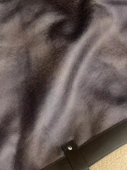 Frau dicke warme doppelseitige Faux Shear ling Jacke Herbst Winter neue Revers Langarm Gürtel Saum Reiß verschluss weibliche Oberbekleidung