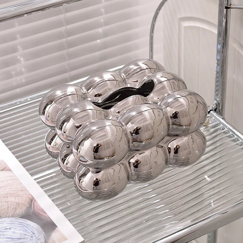 Cotton Candy Drawer Tissue Box Ceramic Light Luxury Home Living Room Creative Table Tissue Box Modern Ceramics Tissue Case