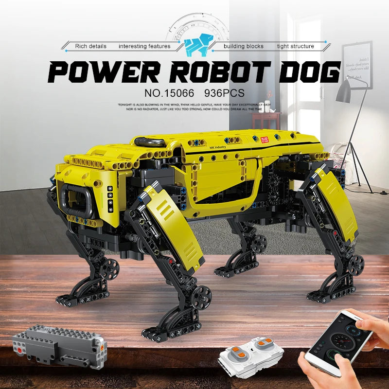 MOULD KING 15066 15067 Technical Toys The APP&RC Motorized Boston Dynamics Big Dog Set Assembly AlphaDog Building Blocks Bricks.