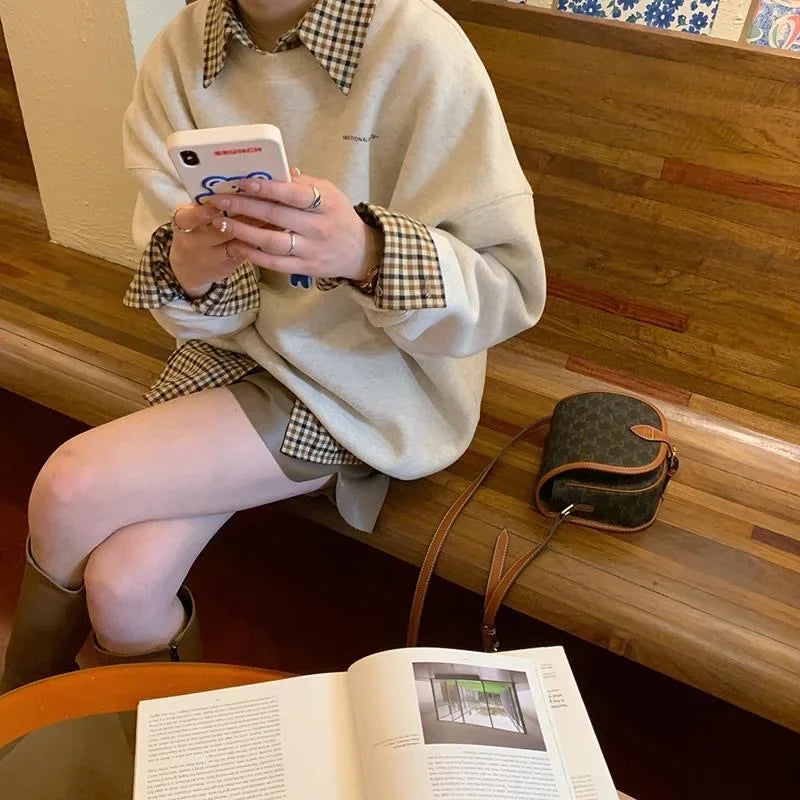 Fashion Casual Women's Plaid Shirt Autumn New Boutique Ladies Blouse and Tops Female Long Sleeve Blouses Clothes.