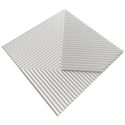 12pcs 50x50cm Stiker dinding 3d, dekorasi rumah panel dinding 3d, non-self-adhesive Kayu ukir berlian geometris potongan seni 3d