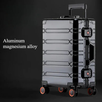 Trolley-Koffer mit großer Kapazität, Reisetasche, Reise-Koffer aus Aluminium-Magnesium-Legierung, Business-Rollgepäck