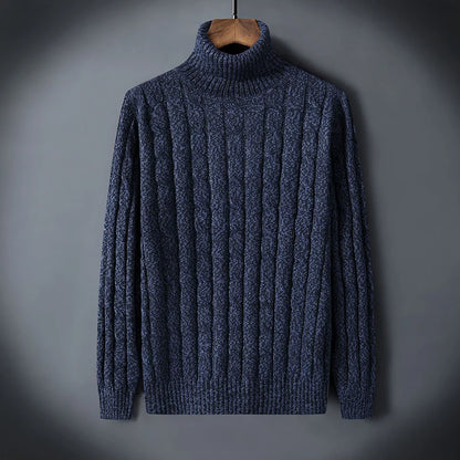 Twist Sweater Men's Turtleneck Pullovers High Neck Loose Winter Korean  Fashion Trendy Thick Warm White Sweater knitted.