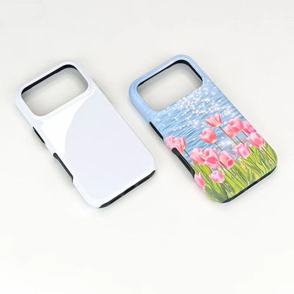 VORMIR 5pcs Coated 2 in 1 Blank Phone Cases for 3D Sublimation Printing Covers for iPhone 17 16 15 14 13 12 11 X XS XR Pro Max.
