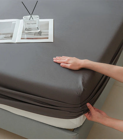 Waterproof Fitted Bed Sheet With 360 Elastic Band Mattress protector Cover Bedspreads for Single Double King Queen Size Bedsheet.