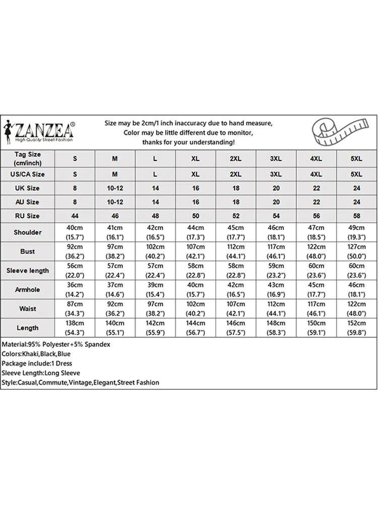 2025 ZANZEA Autumn Maxi Long Dress Women Elegant Long Sleeve Solid Pleated Sundress Patchwork Dresses Muslim Abaya Robe Femme.