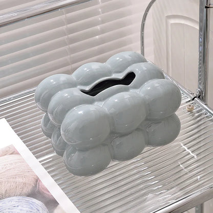 Cotton Candy Drawer Tissue Box Ceramic Light Luxury Home Living Room Creative Table Tissue Box Modern Ceramics Tissue Case
