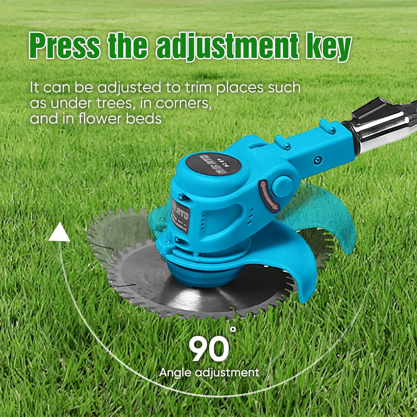 800 W elektrischer Rasenmäher, kabelloser Rasentrimmer, Gartenrasentrimmer, Rasentrimmer, Cutter, Elektrowerkzeuge für Makita-Akku