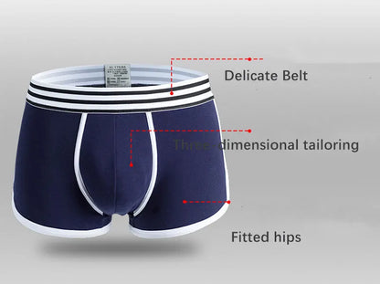 Männer weiche Unterhose Trunks Baumwolle hochwertige Unterwäsche u konvexe Tasche Höschen Cueca mittlere Taille atmungsaktive Boxershorts homme