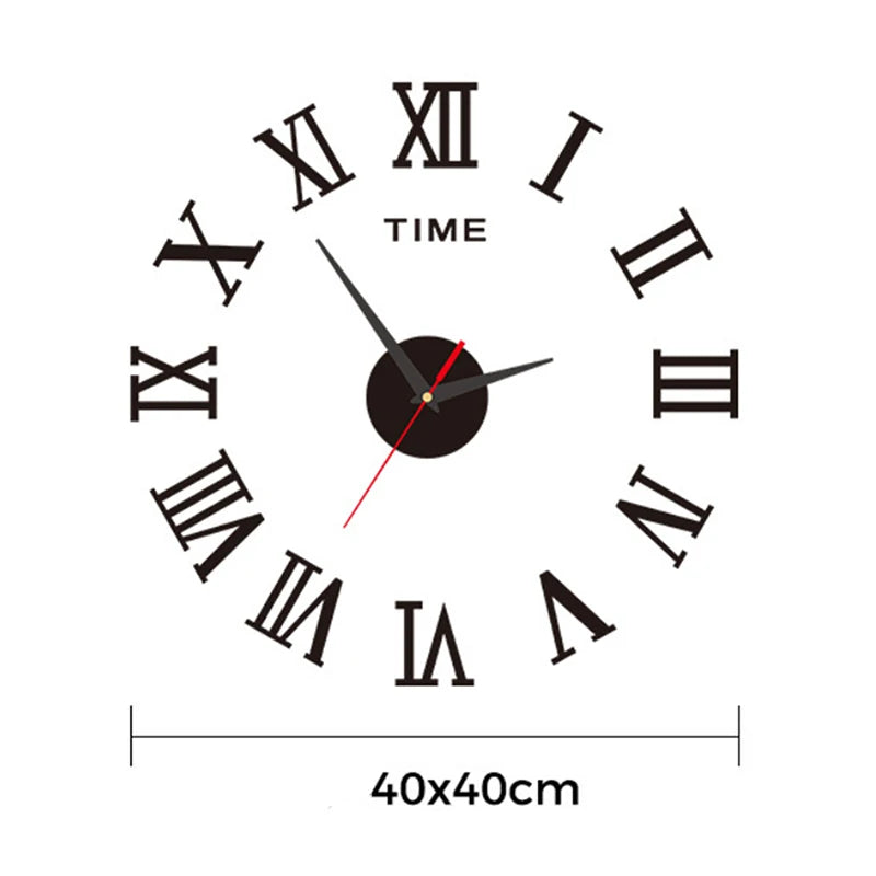 3D Leuchtende Wanduhr Rahmenlose Acryl DIY Digitale Uhr Wand Aufkleber Stumm Uhr Für Wohnzimmer Schlafzimmer Büro Wand Dekor