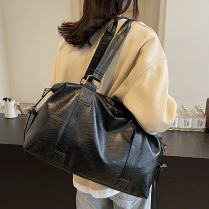 Fashion Tote Bag Leather Women Bag Simplicity Handbag Solid Vintage Shoulder Messenger Bag for Ladies.